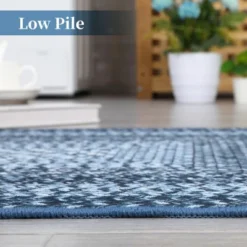 Coucheta 2x10 Runner Rug, Washable Area Rug For Living Room, Vintage Braided Print Carpet, Low Pile Non-Shedding Kitchen Rugs With Non Slip,Gray&Blue -Home Improvement Store GUEST 86079a6a d975 4b1f b9fb 2bc34ec8206a