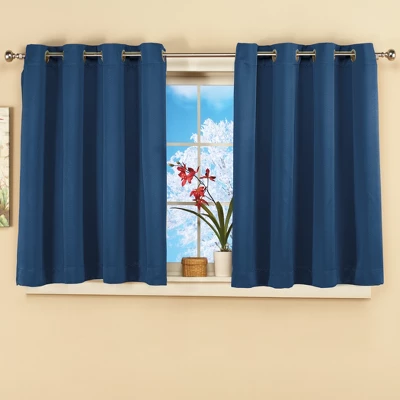 Collections Etc Short Blackout Window Curtain Panel With Easy Open-Close, Single Panel 3 Collections Etc Short Blackout Window Curtain Panel With Easy Open-Close, Single Panel