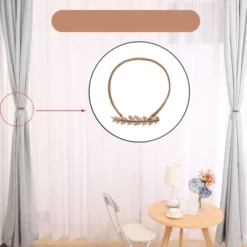 Unique Bargains Metal Curtain Holdback Gold Tone 2 Pcs -Home Improvement Store GUEST 89fce509 ae38 4a38 bb48 709ffb7dc181