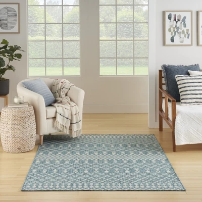 Nourison Positano Moroccan Trellis Flatweave Outdoor Rug 8 Nourison Positano Moroccan Trellis Flatweave Outdoor Rug - Image 6