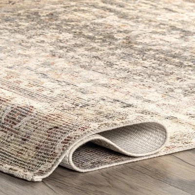 NuLOOM Lesley Handmade Flatweave Cotton Blend Distressed Vintage Area Rug 5 NuLOOM Lesley Handmade Flatweave Cotton Blend Distressed Vintage Area Rug - Image 3