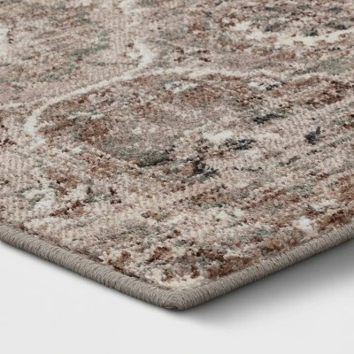 Bailey Companion Tile Print Accent Rug Tan - Threshold™ 4 Bailey Companion Tile Print Accent Rug Tan - Threshold™ - Image 2