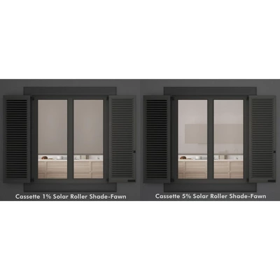 Linen Avenue Cordless Cassette 1% Solar Roller Shade, Group 2 7 Linen Avenue Cordless Cassette 1% Solar Roller Shade, Group 2 - Image 5