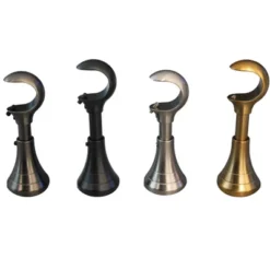 Linen Avenue Single Rod Upgraded Round Decorative Curtain Bracket -Home Improvement Store GUEST 8c303b46 6868 47c7 b1c3 945c24c34941