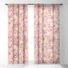 Ninola Design Fresh Flowers Pink Single Panel Sheer Window Curtain - Deny Designs -Home Improvement Store GUEST 8d0ed18b 4dcc 4928 abed aba9256e9811