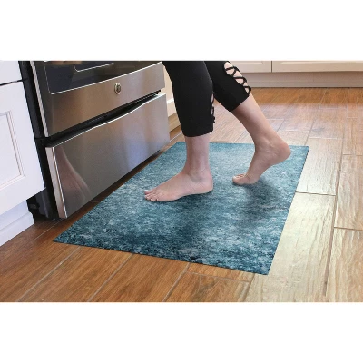 FlorArt Country Low Profile Machine Washable Kitchen Blue - Bungalow Flooring 4 FlorArt Country Low Profile Machine Washable Kitchen Blue - Bungalow Flooring - Image 2