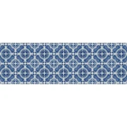 FlorArt French Quarter Low Profile Easy Clean Kitchen Mat Blue/White - Bungalow Flooring -Home Improvement Store GUEST 8eb394cf de98 48ab 90c4 18452ae94abe