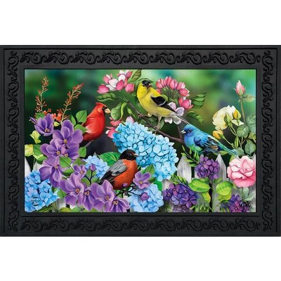 Briarwood Lane Feathered Friends Spring Doormat Birds Floral Indoor Outdoor 30" X 18" 3 Briarwood Lane Feathered Friends Spring Doormat Birds Floral Indoor Outdoor 30" X 18"