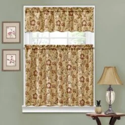 36"x56" Floral Curtain Tiers Set - Traditions By Waverly -Home Improvement Store GUEST 8f324a50 2d2f 4193 a1f3 03aa67a745b9