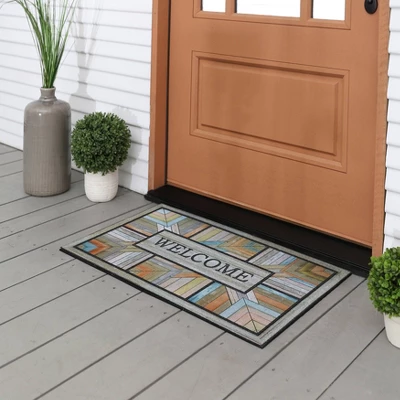 1'6"x2'6" 'Welcome' Colorful Roots Doorscapes Mat - Mohawk 4 1'6"x2'6" 'Welcome' Colorful Roots Doorscapes Mat - Mohawk - Image 2