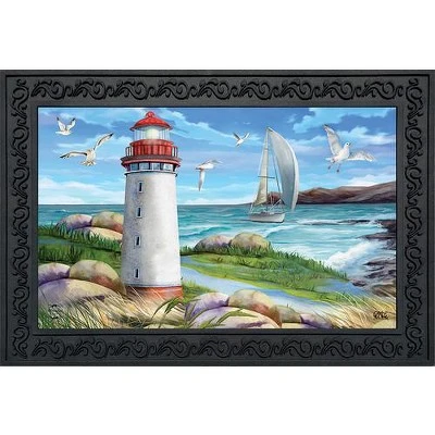 Coastal Lighthouse Summer Doormat Indoor Outdoor 30" X 18" Briarwood Lane 3 Coastal Lighthouse Summer Doormat Indoor Outdoor 30" X 18" Briarwood Lane