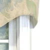 Linen Floral Regal 3" Rod Pocket Window Valance 50" X 17" Natural By RLF Home