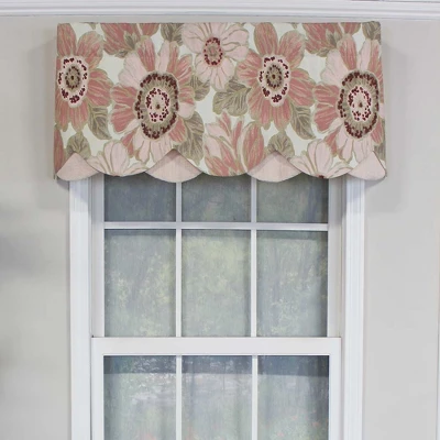 RLF Home Verona Petticoat Modern Premium Design Printed Valance 3" Rod Pocket 50" X 15" Blossom Pink 3 RLF Home Verona Petticoat Modern Premium Design Printed Valance 3" Rod Pocket 50" X 15" Blossom Pink