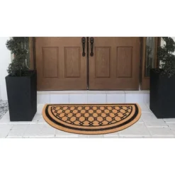 A1HC Natural Coir And PVC Backing Half Round Flock Door Mat, 30"x60", Anti-Shed Heavy Duty Doormats -Home Improvement Store GUEST 935eb6f7 9704 408b ac95 e246360c859c