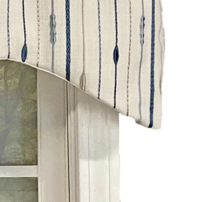 Go Getter Cornice 3" Rod Pocket Window Valance 50" X 17" Blue By RLF Home 3 Go Getter Cornice 3" Rod Pocket Window Valance 50" X 17" Blue By RLF Home