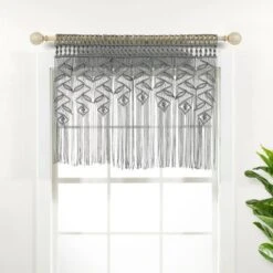 30"x40" Boho Macrame Leaf Cotton Kitchen Curtain Valance - Lush Décor 14 30"x40" Boho Macrame Leaf Cotton Kitchen Curtain Valance - Lush Décor -Home Improvement Store GUEST 95913e84 b1bc 4277 8d7a 0a232d8434d2