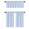 Kate Aurora Living Country Farmhouse Blue Plaid Gingham 3 Pc Kitchen Curtain Tier & Valance Set - 56 In. W X 36 In. L -Home Improvement Store GUEST 95f870c5 2e7f 4789 9d21 a4f3b6bd1beb 1