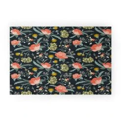 Heather Dutton Poppy Meadow Midnight Looped Vinyl Welcome Mat - Society6 -Home Improvement Store GUEST 965550de 0e02 4a5d a971 2ead8b2823c3