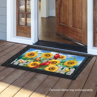 Briarwood Lane Cardinals And Sunflowers Summer Doormat Floral Birds Indoor Outdoor 30" X 18" 4 Briarwood Lane Cardinals And Sunflowers Summer Doormat Floral Birds Indoor Outdoor 30" X 18" - Image 2