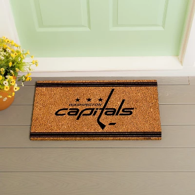 Evergreen Washington Capitals Logo Turf Mat, Brown- 28 X 16 Inches Indoor Outdoor Doormat 6 Evergreen Washington Capitals Logo Turf Mat, Brown- 28 X 16 Inches Indoor Outdoor Doormat - Image 4