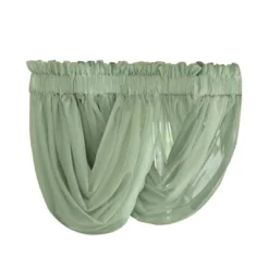 Collections Etc Scoop Two-Piece Rod Pocket Solid-Colored Sheer Valances For Windows, Decorative Accent And Added Privacy For Any Room In -Home Improvement Store GUEST 9775ed84 839f 4cb8 8272 2d847618fee1