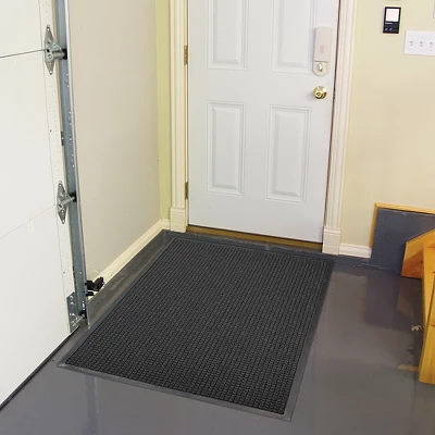 2'x3' Solid Dotted Doormat Charcoal - HomeTrax 3 2'x3' Solid Dotted Doormat Charcoal - HomeTrax