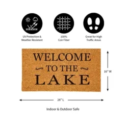 Evergreen 16 X 28 Inches Welcome To The Lake Door Mat | Non-Slip Rubber Backing | Dirt Catching Natural Coir | Indoor And Outdoor Home Decor -Home Improvement Store GUEST 97cab290 f0cd 417b 88d3 a35bd4d4f0fa