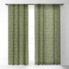 Wagner Campelo CONVESCOTE Green Single Panel Sheer Window Curtain - Deny Designs
