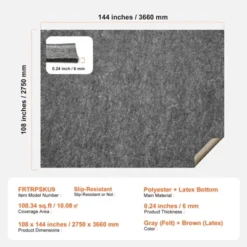 VEVOR - Slip-Resistant Rug Pad - Protective Cushioning Carpet Pad - 9' X 12' - 1/4"Thick - Dual Surface - Polyester Felt + Latex - Gray 15 VEVOR - Slip-Resistant Rug Pad - Protective Cushioning Carpet Pad - 9' X 12' - 1/4"Thick - Dual Surface - Polyester Felt + Latex - Gray -Home Improvement Store GUEST 98f5c6f8 734a 4379 a01c f35a9d031ef2