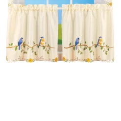 Collections Etc Beautiful Perched Songbirds Window Curtains, Single Panel, -Home Improvement Store GUEST 99c2c1b2 b911 4685 b417 191579b42af2