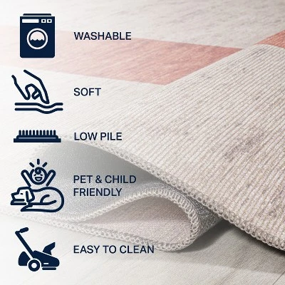 Raita Modern Distressed Stripe Machine-Washable Area Rug - JONATHAN Y 6 Raita Modern Distressed Stripe Machine-Washable Area Rug - JONATHAN Y - Image 4