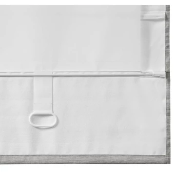 Aberdeen Printed Faux Silk Room Darkening Cordless Roman Blinds And Shade Gray 6 Aberdeen Printed Faux Silk Room Darkening Cordless Roman Blinds And Shade Gray - Image 4