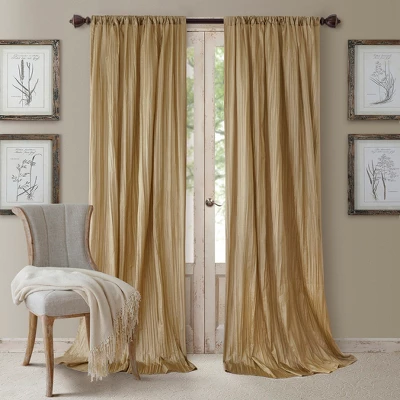 Athena Faux Silk Window Curtain And Scarf Set - Elrene Home Fashions 3 Athena Faux Silk Window Curtain And Scarf Set - Elrene Home Fashions