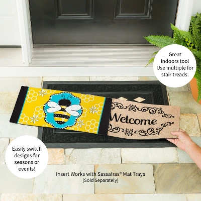Evergreen Buzzing Bee Sassafras Indoor Outdoor Switch Doormat 1'10"x10" Multicolored 3 Evergreen Buzzing Bee Sassafras Indoor Outdoor Switch Doormat 1'10"x10" Multicolored