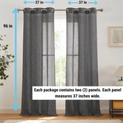 HLC.ME Emily Faux Linen Semi Sheer Light Filtering Grommet Lightweight Window Curtains Drapery Panels, Set Of 2 26 HLC.ME Emily Faux Linen Semi Sheer Light Filtering Grommet Lightweight Window Curtains Drapery Panels, Set Of 2 -Home Improvement Store GUEST 9e1ef7a0 b2cd 4d92 b780 b184ba562090