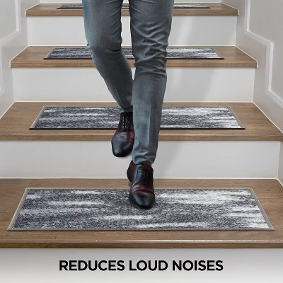 World Rug Gallery Distressed Abstract Non-Slip Stair Treads 5 World Rug Gallery Distressed Abstract Non-Slip Stair Treads - Image 3