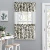 Ellis Curtain Madison Floral Design Printed Natural Ground 1.5" Rod Pocket Tailored Tier Blue 2 Ellis Curtain Madison Floral Design Printed Natural Ground 1.5" Rod Pocket Tailored Tier Blue -Home Improvement Store GUEST a10fa4ab b984 45b1 8d3a 617934769406