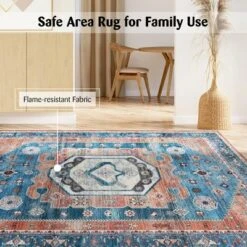 Costway Area Rug 5' X 7' Distressed Vintage Home Carpet Living Room Bedroom Non-Shedding 13 Costway Area Rug 5' X 7' Distressed Vintage Home Carpet Living Room Bedroom Non-Shedding -Home Improvement Store GUEST a29fc0c7 f36c 409d bea8 02370351ce8c