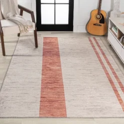Raita Modern Distressed Stripe Machine-Washable Area Rug - JONATHAN Y 15 Raita Modern Distressed Stripe Machine-Washable Area Rug - JONATHAN Y -Home Improvement Store GUEST a3100f6a 11ba 4b32 9f4e 8fc93afcf141
