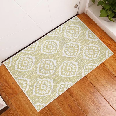 Sussexhome Flower Collection Cotton Heavy Duty Low Pile Area Rug , 2' X 3' 3 Sussexhome Flower Collection Cotton Heavy Duty Low Pile Area Rug , 2' X 3'