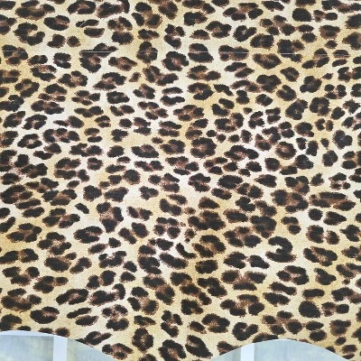 RLF Home 100% Cotton Cheetah Regal Fully Lined Windows Rod Pocket Valance 50" X 17" Yellow 7 RLF Home 100% Cotton Cheetah Regal Fully Lined Windows Rod Pocket Valance 50" X 17" Yellow - Image 5