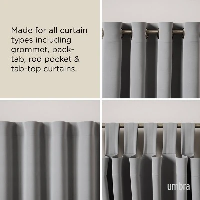 Umbra Cleo 1" Rod 66"x120" Matte Black 5 Umbra Cleo 1" Rod 66"x120" Matte Black - Image 3