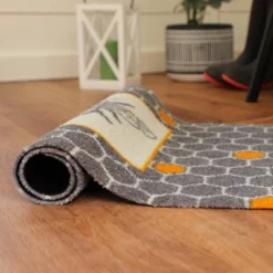 2'x3' ColorStar Bee Hex Door Mat Gray - Bungalow Flooring -Home Improvement Store GUEST a4c866e6 8c4f 4d3f 82ba af920456b642