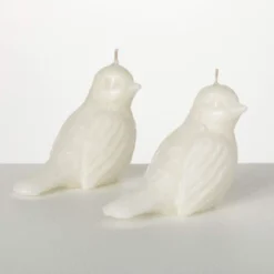 3.5"H Sullivans White Bird Candle - Set Of 2, White -Home Improvement Store GUEST a4d355fc 9d27 4d75 b76c 31e1f084b70f