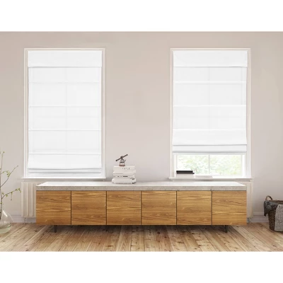 1pc Light Filtering Cordless Roman Window Shade White - Lumi Home Furnishings 3 1pc Light Filtering Cordless Roman Window Shade White - Lumi Home Furnishings