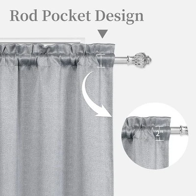 Trinity Room Darkening Thermal Insulated Linen Textured Curtains For Kitchen Cafe 3 Trinity Room Darkening Thermal Insulated Linen Textured Curtains For Kitchen Cafe