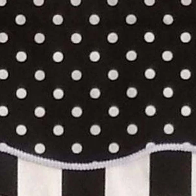 Glory Dotty Style High Quality 3" Rod Pocket Valance 50" X 16" Black By RLF Home 4 Glory Dotty Style High Quality 3" Rod Pocket Valance 50" X 16" Black By RLF Home - Image 2