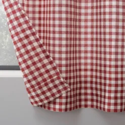 Parkham Farmhouse Plaid Rod Pocket Semi-Sheer Kitchen Curtain Valance And Tiers Set - No. 918 -Home Improvement Store GUEST a8e388fb 5fb6 4087 b5e1 5c9d620f3360