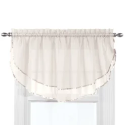 Collections Etc Elegance Sheer Ascot Window Valance, Allows Light To Enter While Maintaining Privacy - Decorative Accent For Any Room In -Home Improvement Store GUEST a9a19ddd 1b0a 4043 8c34 930a002bdfda