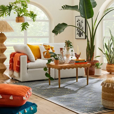 Dot Pattern Boarder Rug - Opalhouse™ Designed With Jungalow™ 2 Dot Pattern Boarder Rug - Opalhouse™ Designed With Jungalow™